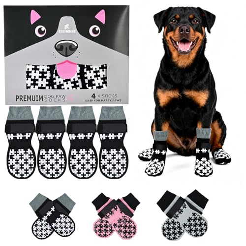 Dog Socks for Hardwood Floors Anti Slip (XXL(Pack of 4))