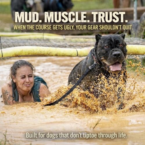 SparkDog 4ft Working Dog Control Leash (Heavy Duty Stainless Steel / L 4' * W 3/4")