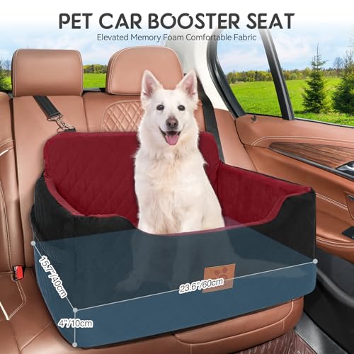 Large Dog Car Seat (Black/Red)