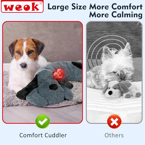 Puppy Heartbeat Toy for Separation Anxiety Relief (big grey dog)
