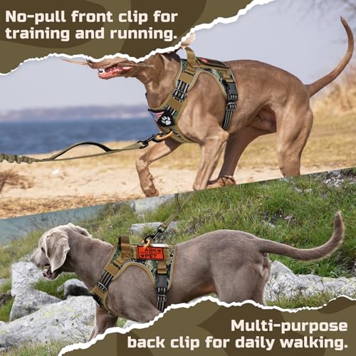 Tactical Dog Harness for Medium (Brown camo / Medium)