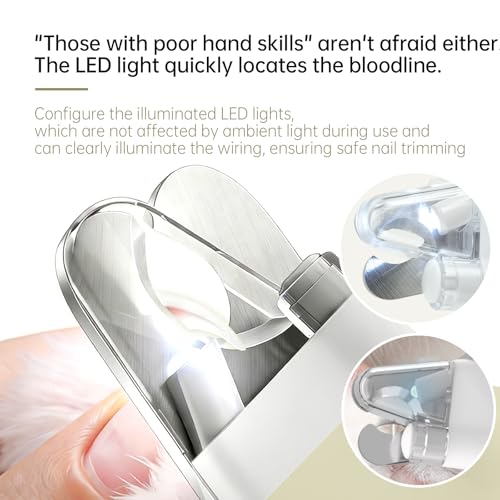 Cat Dog Pet Nail Clippers with Light (Light brown)