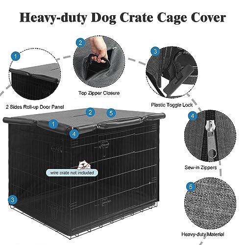 Grey 36 inches Dog Crate Cover (36.0"L x 23.0"W x 25.0"H / Grey)