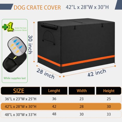 Dog Crate Cover (42"L x 28"W x 30"H)