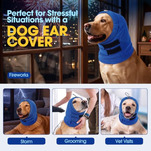 Dog Ear Muffs Noise Protection (Cobalt Blue / Large)