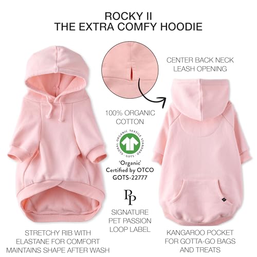Rocky II Dog Hoodie (Pink / X-Small (5-12 lbs))