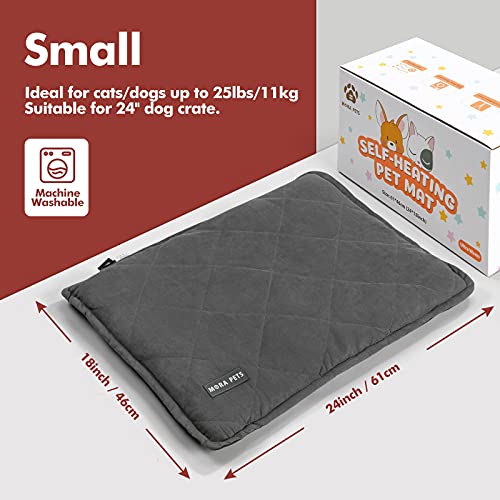 Self Heating Cat Bed Self Warming Cat Pad 24 x 18 Inches (Suede Grey / 24"L x 18"W x 2"Th)