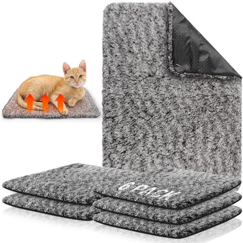 6 Pack Self Warming Pet Cat Dogs Pad 18 x 24 Inch Grey (18 x 24 Inch / Grey)