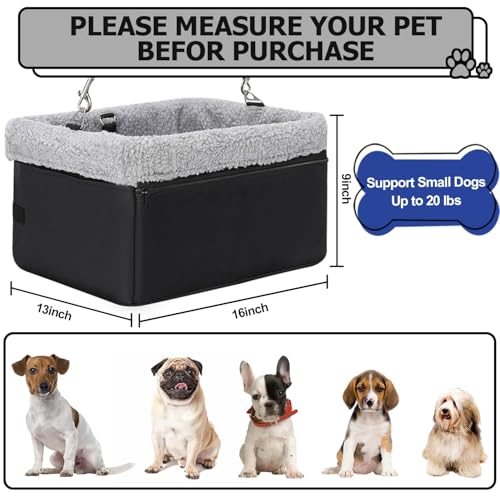 Dog Car Seat for Small Pets Under 20lbs