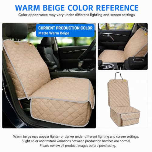 Car Seat Covers Front Seats (Warm Beige-2 Pack)