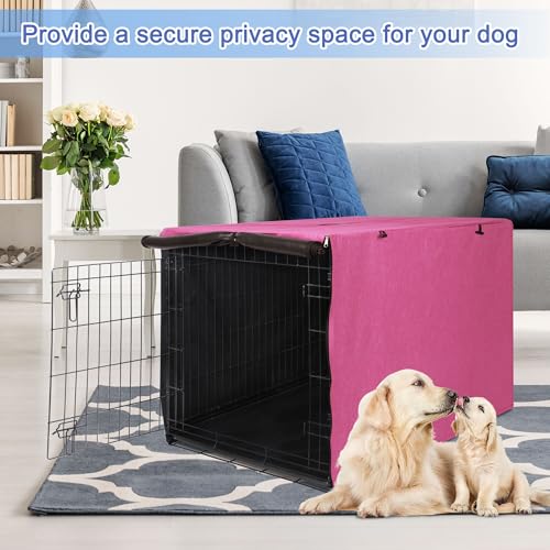 Dog Crate Cover (30.0"L x 19.0"W x 21.0"H / Pink)
