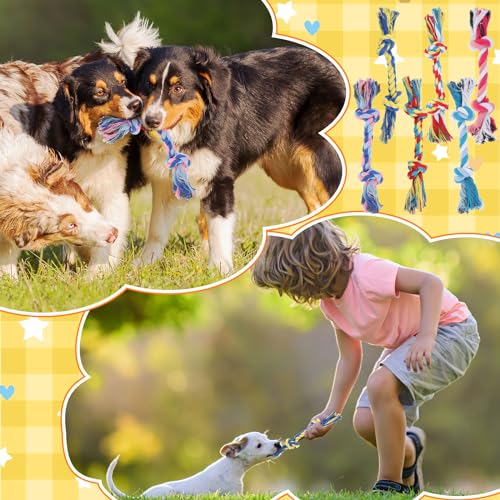 100 Pcs Knot Rope Dog Toys Multi Color