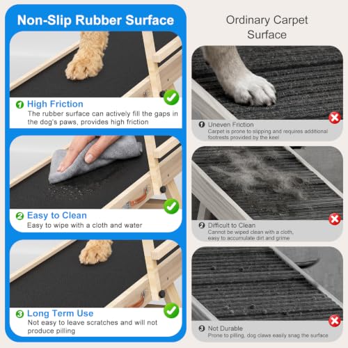Dog Ramp for High Bed (55.11''L x 18.3''W x 3''H)