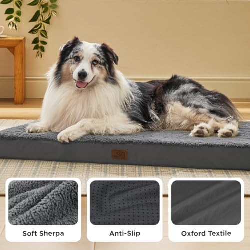 XL Dog Bed for Crate (41"L x 29"W x 3.5"Th / Dark Grey)