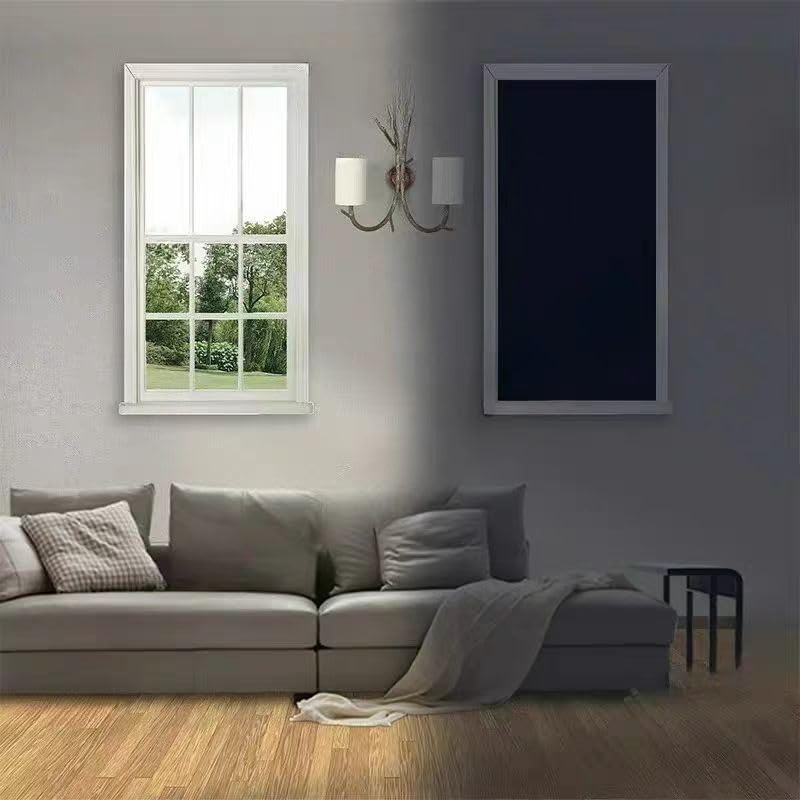 100% Blackout Curtains for Bedroom (Black / 57"W x 39"H)