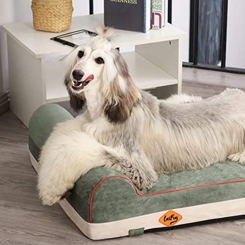 Orthopedic Dog Beds for Large Dogs (46 x 28 x 8 in (Pack of 1) / Dark Green)