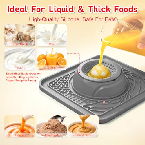 Slow Feeder Dog Bowl & Lick Mat (gray)