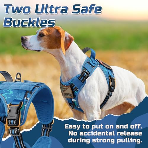 Tactical Dog Harness for Small (Blue Camo / Small)