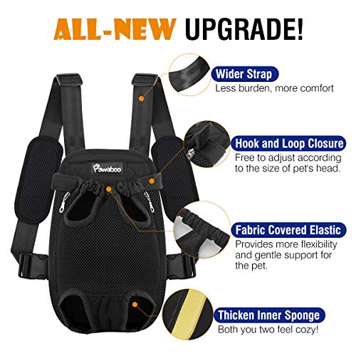Pet Front Carrier Backpack for Small Medium Dogs (A-Black / Extra Large (Pack of 1))