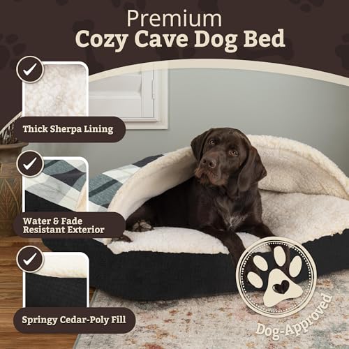 Rectangle Cozy Cave Dog Bed (Barkley Black Diamond / Extra Large)