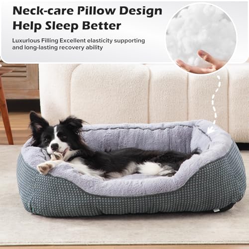 Large Dog Beds Large Sized (L (35"x25"x9") / Navy)