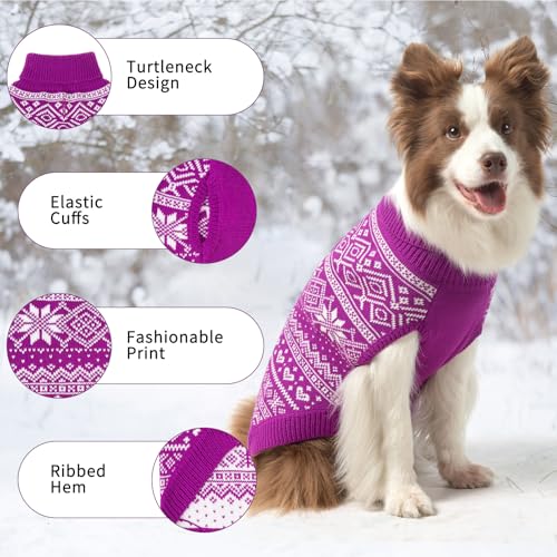 Dog Sweater Argyle (X-Small / Purple)