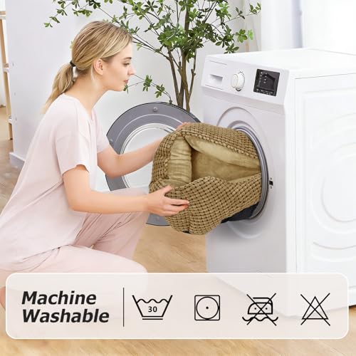 Rectangle Washable Orthopedic Dog Bed for Small (Dark Brown / S(20’’x 19’’x 6’’))