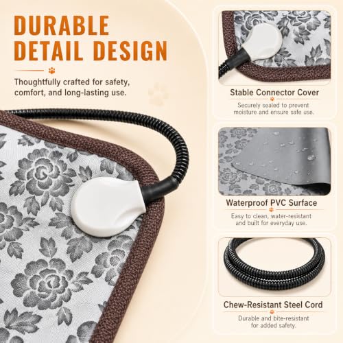 Large Dog Heating Pad 34x21in with Normally Open Function (34.0"L x 21.0"W)