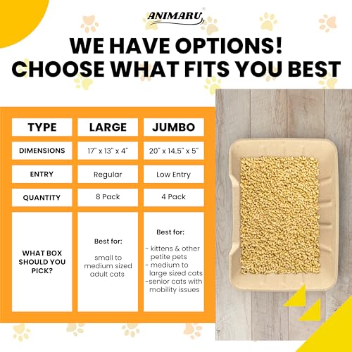 Disposable Litter Boxes (Brown / Jumbo - Low Entry 4-Pack)