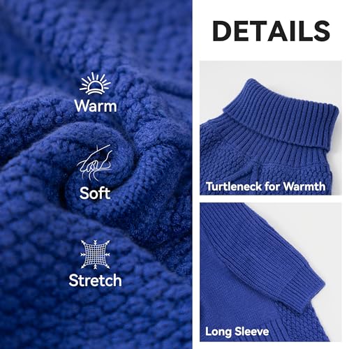 Dog Sweater Long Sleeve Warm Sweaters for Giant Breed Dogs Boy Girl (Blue / XXXX-Large)