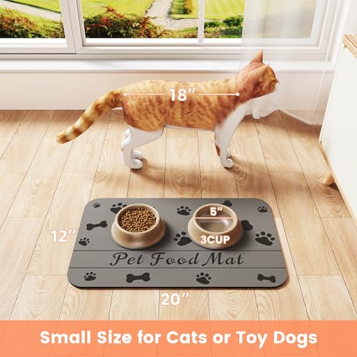 Pet Feeding Mat (Bones / 20"L x 12"W)