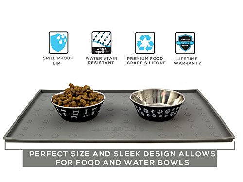 Food Mat Feeding Tray (Cool Grey)