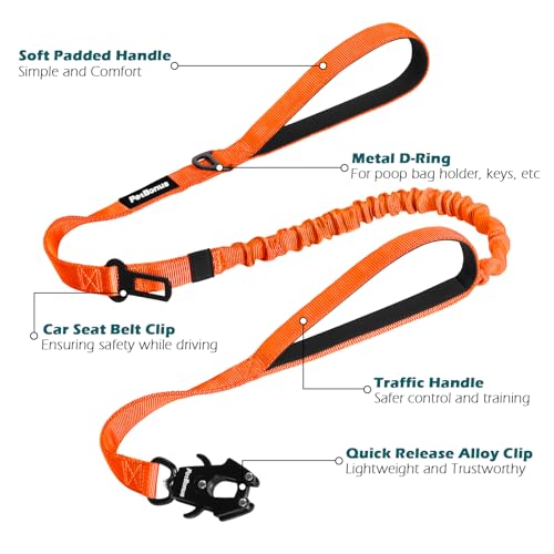 Heavy Duty Tactical Dog Leash (Orange)