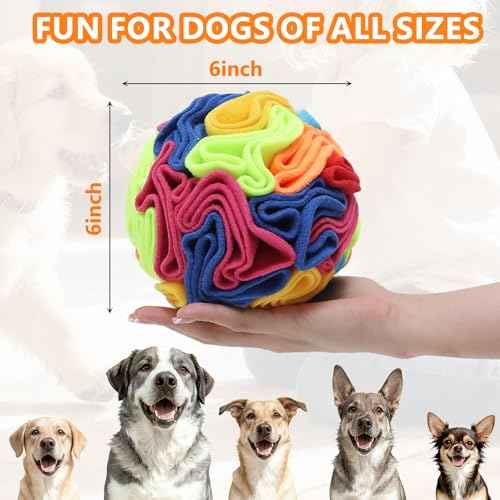 Snuffle Ball Snuffle Ball for Small Dogs (Rainbow-colored / Medium)