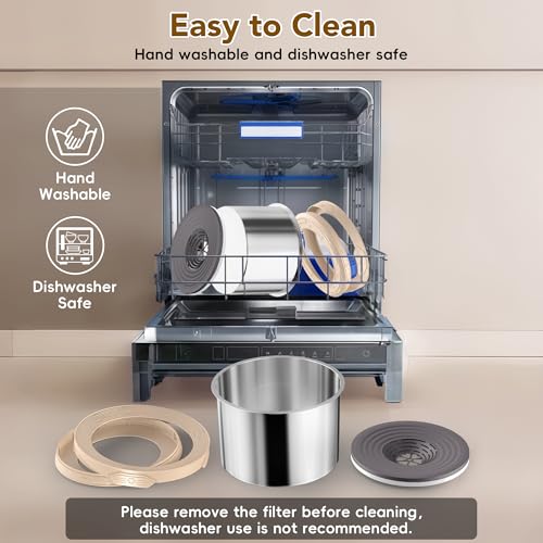 10L Dog Water Bowl No Spill Stainless Steel for Slow Drinking Beige (10L / Beige)