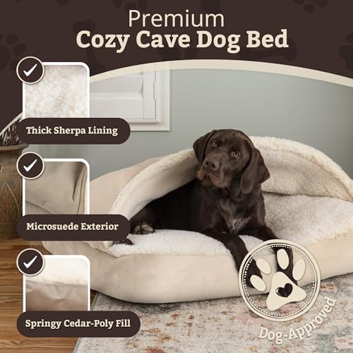Rectangle Cozy Cave Dog Bed (Buckskin / Medium)