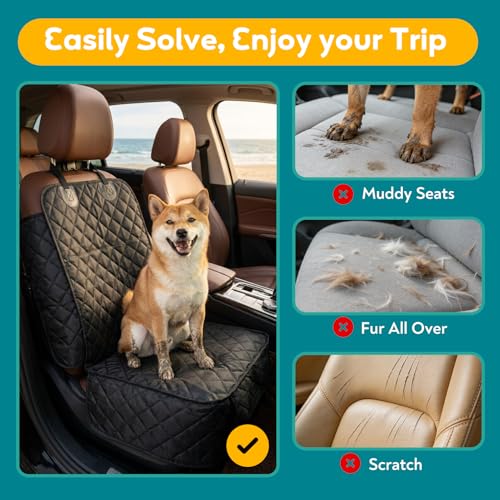 Dog Car Seat Covers Waterproof Front Full Protection Cover with Side Flaps - PetSolution