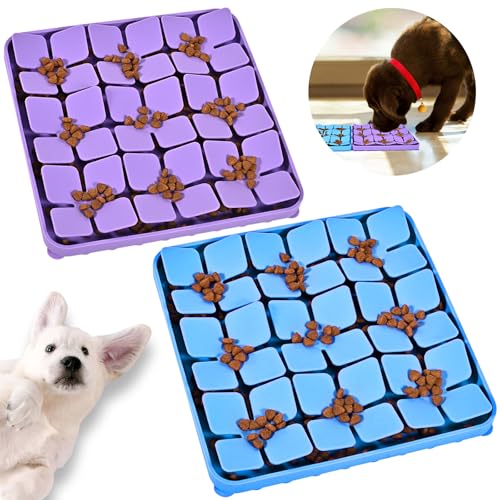 Silicone Snuffle Mat for Dogs 2 Pack (Blue & Purple)