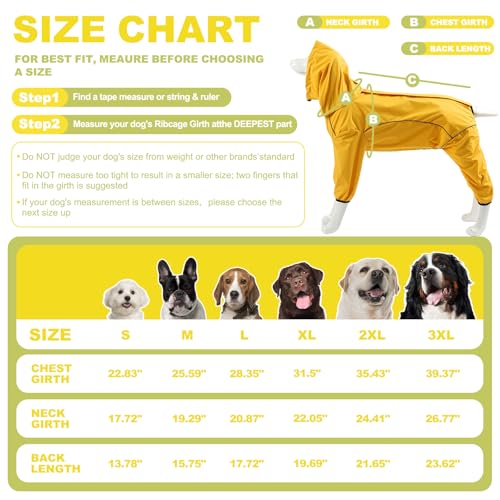 ADINIKIA Dog Raincoat (M / LightYellow)