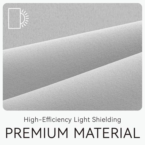 Self Adhesive Blackout Curtains (Light Grey / 47"W x 59"L (Pack of 1))