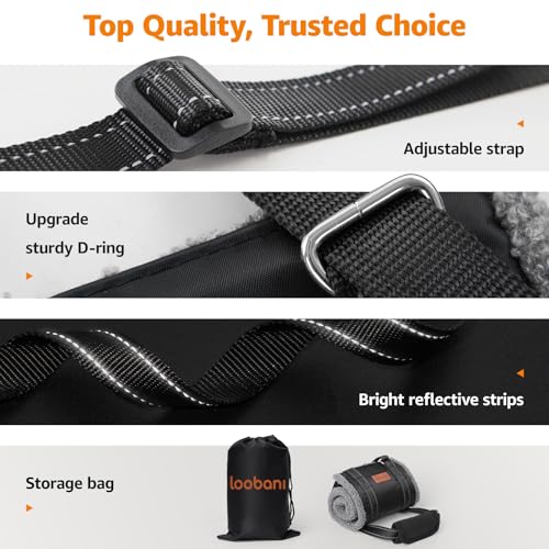 Dog Sling for Large Dogs Hind Leg Support Senior Canine Mobility (Grey&Black / Large)