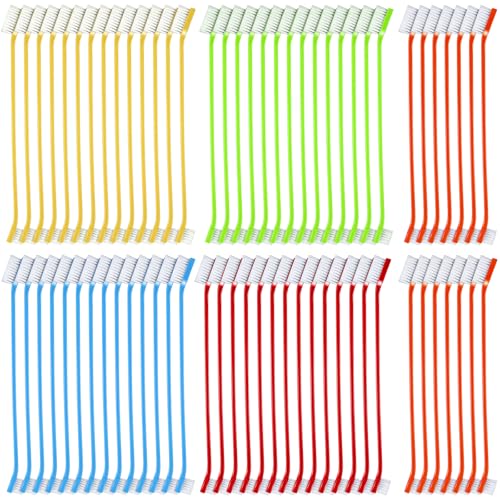 70 Pcs Dog Tooth Brush Dual Headed Pet Toothbrush (Multicolor)