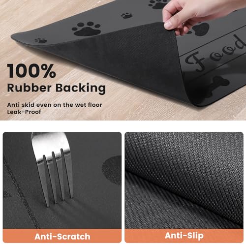 Pet Feeding Mat (Bones / 27"L x 17"W)