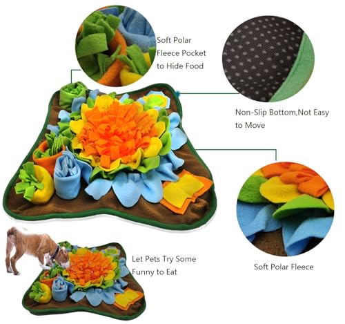 Dogs Snuffle Mat Pet Feeding Mats Puppy Sniffing Pad (Orange)