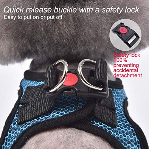 Dog Harness Step (Blue / Large (Chest 17''-20'', Weight 14-19 lb))