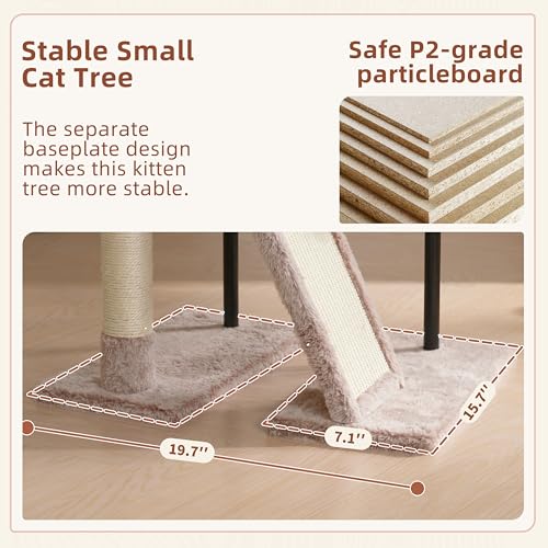Cat Tree Tower for Indoor Cat (47.24 inches / Muchroom)