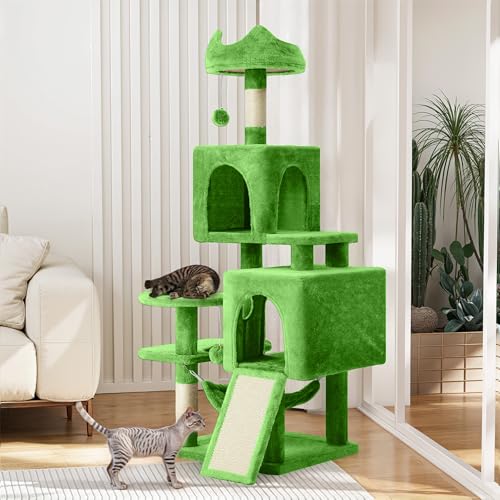 54in Cat Tree Tower Condo (Green / 54 inch)
