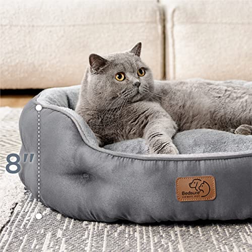 Dog Beds for Small Dogs (25"L x 21"W x 8"Th / Grey)