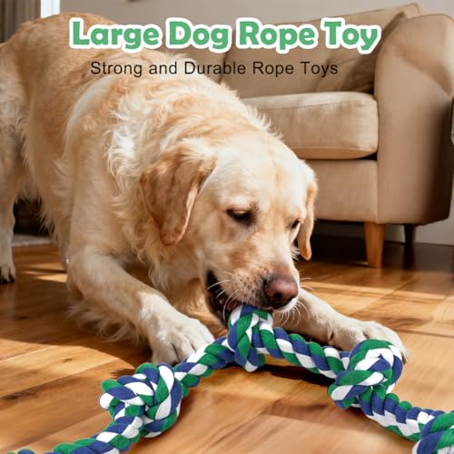 Dog Rope Toy for Large Dogs (Green / Large)