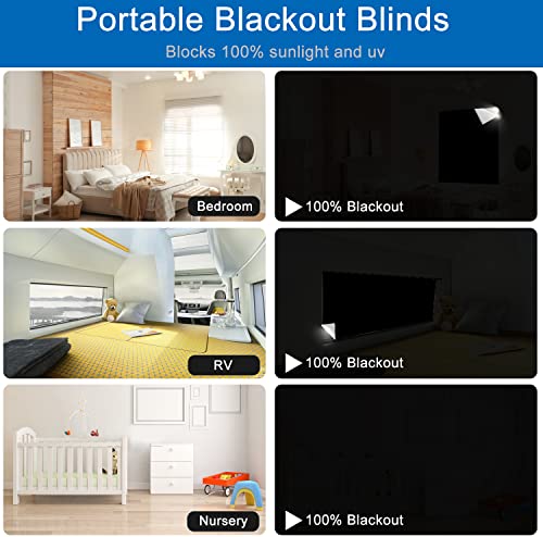 100% Blackout Window Cover Magnetic Blackout Curtains (Grey / 57"W x 118"H)